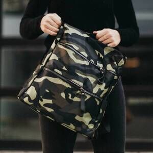 NEW PRETTY SIMPLE nori nylon zipper backpack in green camo